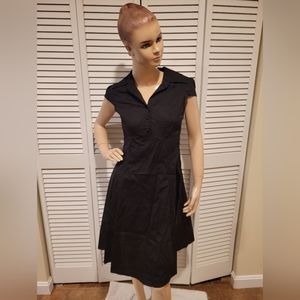 Modcloth Black Soda Fountain Dress by Petalo Sz Small Read Sm Hole  Miss Belt